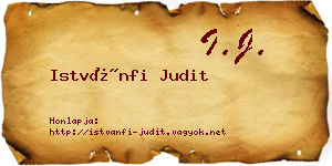 Istvánfi Judit névjegykártya